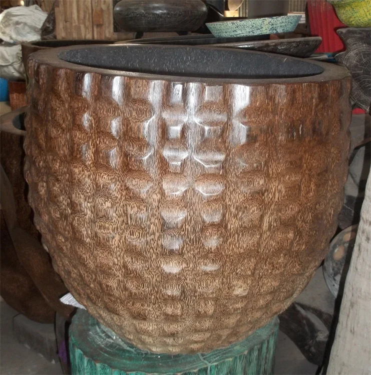 Wooden Bali Vases
