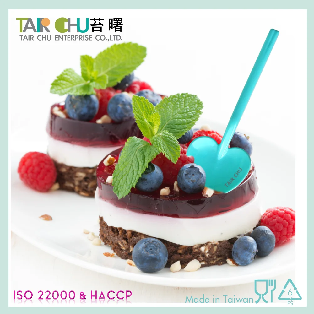 Heart Shape Spoon with Dessert