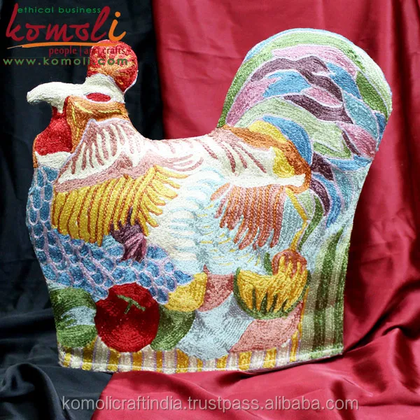 Rooster tea cozy handmade warmer teapot cover embroidery product