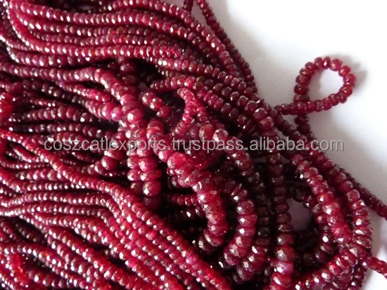 Red Ruby Beads 6 mm Natural Precious Loose Faceted Gemstones Strand Bead