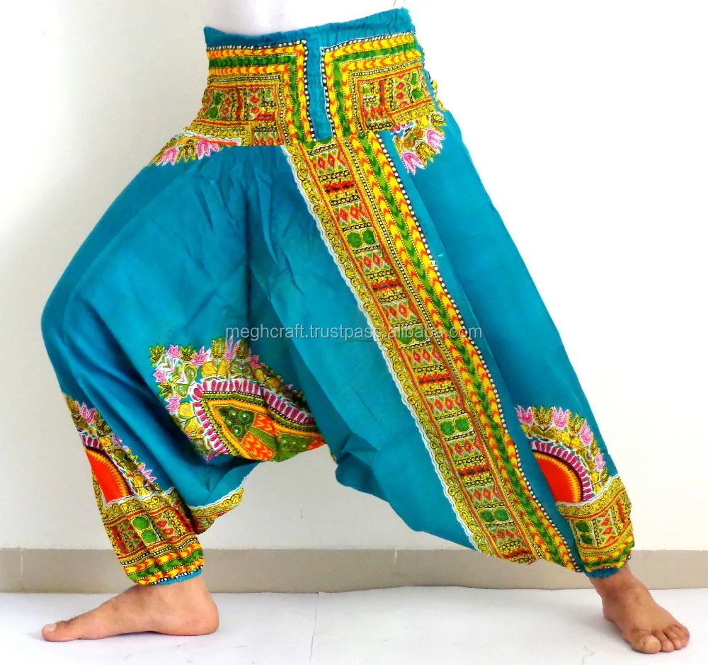 Womens Ladies New Ali Baba Baggy Gypsy Boho Indian Harem Trousers/Pants