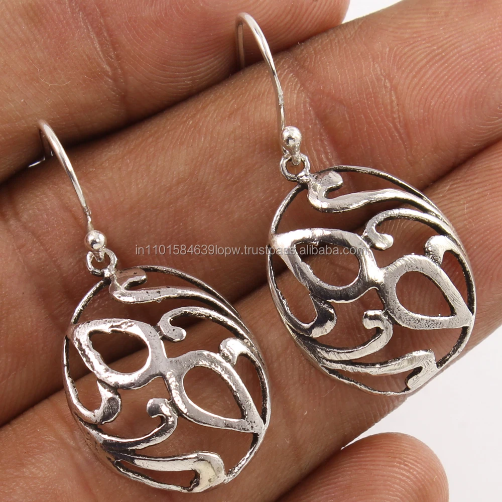 Dazzling Popular Drop Earring 925 Solid Sterling Silver Jewellery PLAIN No Stone Vintage Drop Earrings Best Gift Store