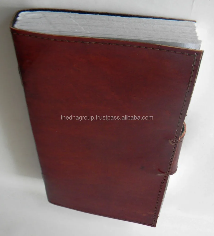 Indian handmade brown color thick wide belt Diary Handmade vintage thick belt closure long leather journal notebook.