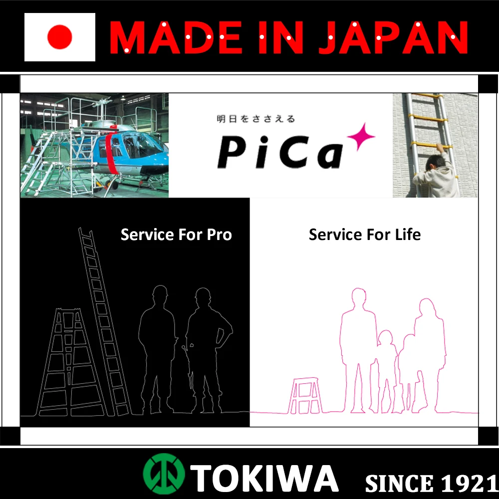 PiCa Multi-function / Multi-use Ladders & Stepladders with excellent durability. Made in Japan (car washing ladder)