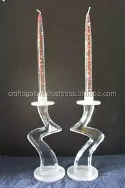 Antique Home Decor Acrylic Candle Stand Crystal Candle Holders Lanterns & Jars Fashionable Addition to Home Furnishing