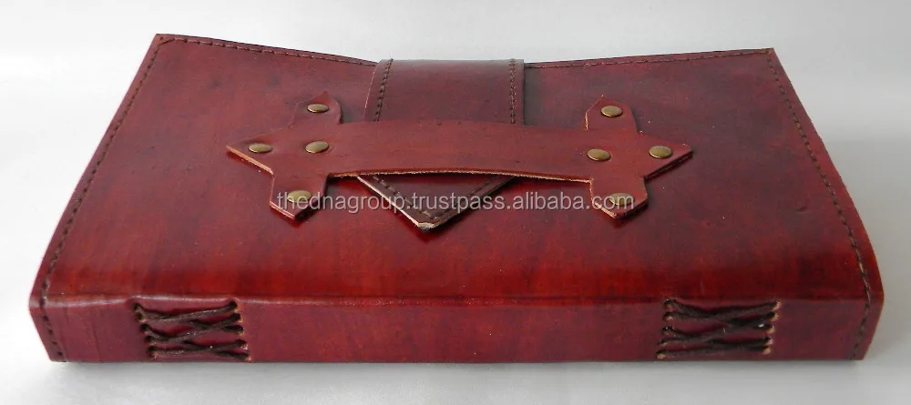 Indian handmade brown color thick wide belt Diary Handmade vintage thick belt closure long leather journal notebook.