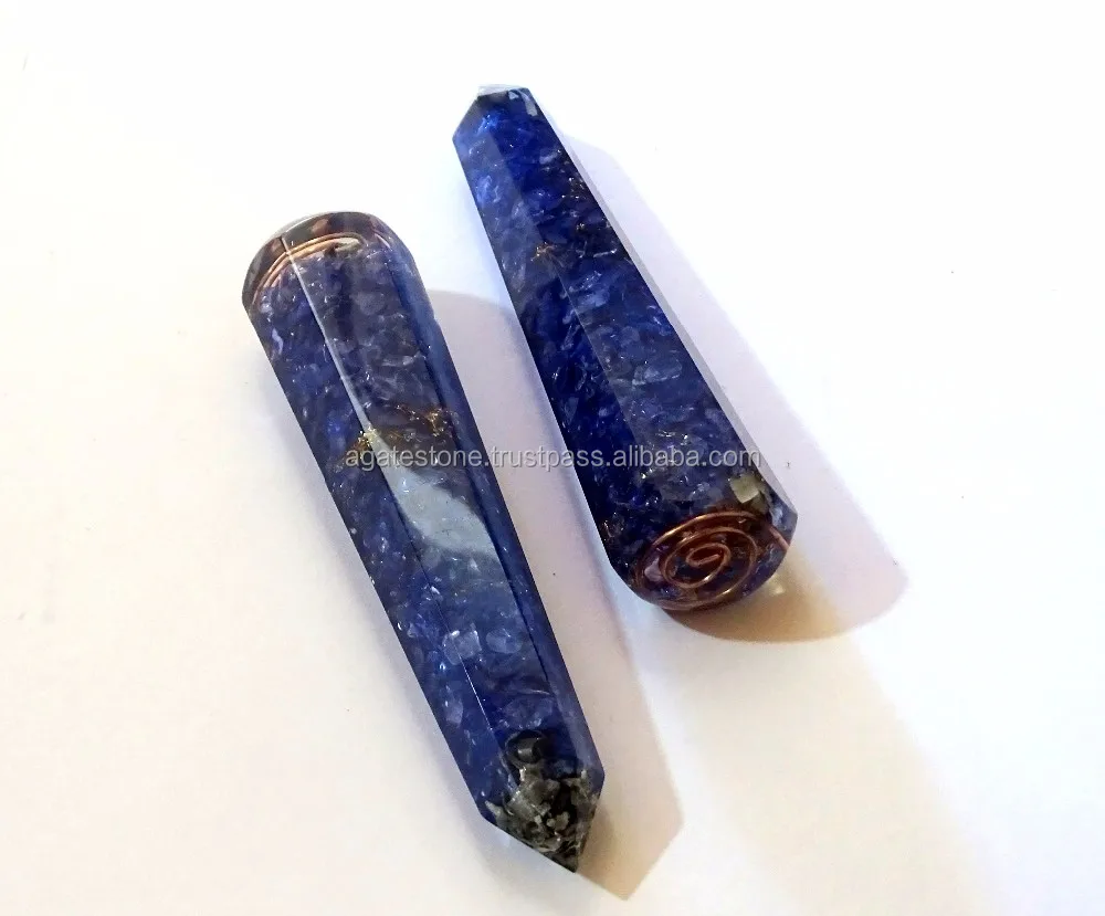 Best Buy Agate Stone Indigo Onyx Orgone Energy Faceted Massage Wands Manufacturer