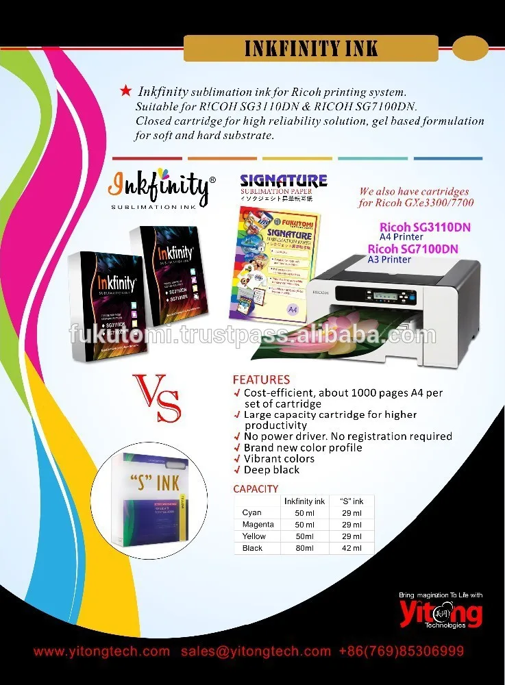 Лидер продаж, высокоэффективный оптовый сублимационный чернильный картридж для принтера Ricoh