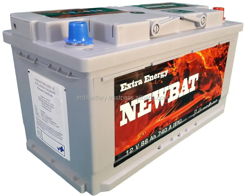 
88 Ah car battery for European cars from Turkish Manufacturer 
