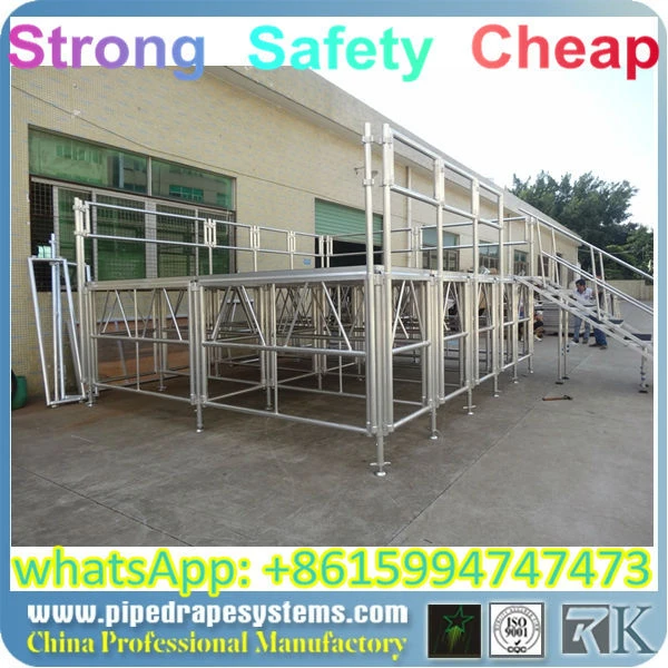 Против скольжения алюминиевый регулируемый сценическое оборудование для свадьбы