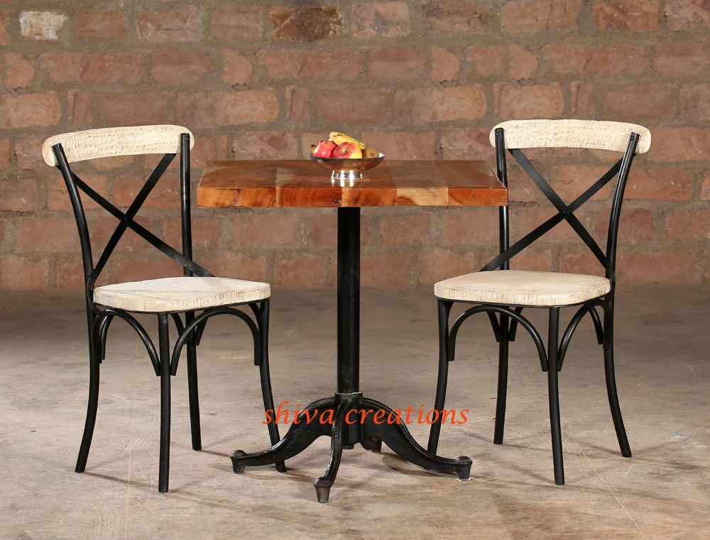 Vintage Industrial Restaurant Furniture/Iron Wooden Table & Chairs(IRF--001)