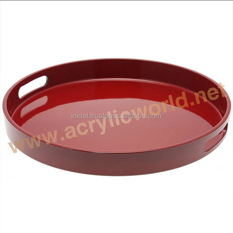 Serving Tray With 2 Handles Custom White Acrylic Tray acrylic tray cover