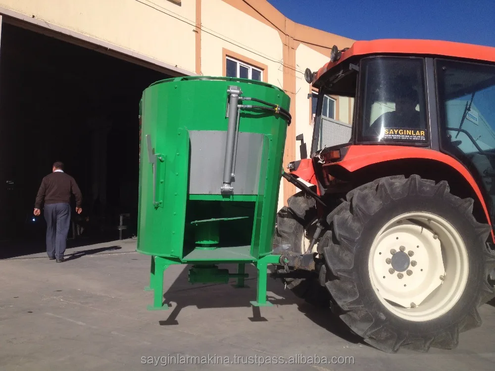 Both Electric And Tractor Pto Powered Cattle Feed Mixer Wagon 1.5m3 Vertical Auger Feed Mixer