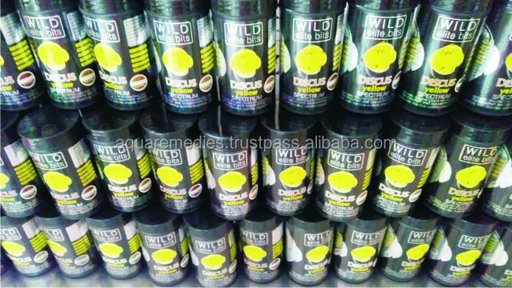 
Aquarium DISCUS yellow spectrum fish food - coated with Bacillus subtilis digestive bacteria - Private labelling /ODM available 