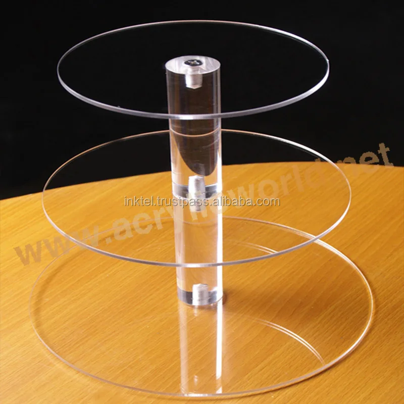 Factory square acrylic cake stand/acrylic tube cake stand/clear acrylic bulk food bin