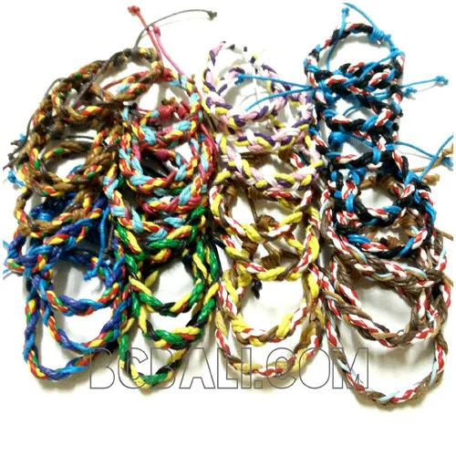 leather string hemp bracelet mix color free shipping wholesale