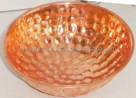 Copper Bowl Pure copper bowls with plain and hammered design