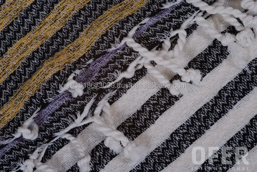 Hammam Towel, Cappadocia Peshtemal Turkish Fouta Towels - red and blue trendy beach towel made in Turkey