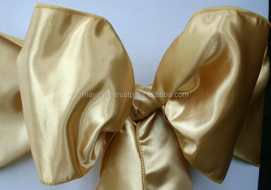 Wedding Satin Chair Sashes Bands Ribbon Fabric for Banquet Party Hotel Restaurant Pink Chair Covers Wedding Decoration