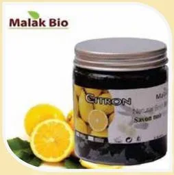 black soap with lemon essential oil