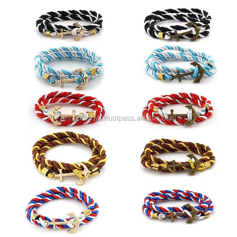 Handmade Rope Wristband Anchor Bracelet