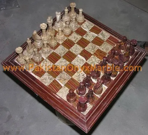 UNIQUE DESIGN ONYX CHESS BOARDS WITH FIGURES
