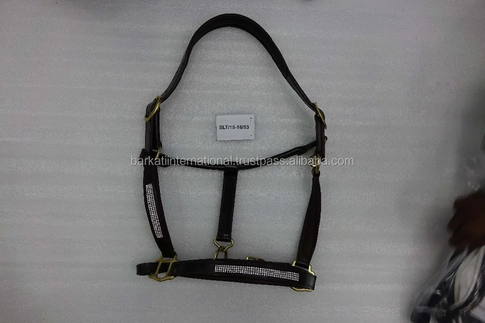Leather Bling Horse Halters soft padded all types of fittings