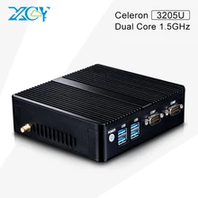 Fanless Small System X30-3755U Celeron Dual Core Mini PC Windows 7 W10 mini cpu 2*Lan 2*RS232 Fanless Computer With VGA/HDMI