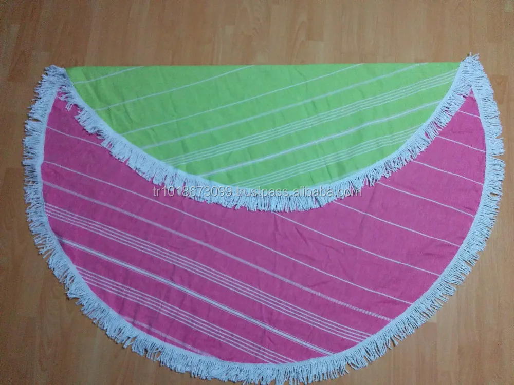 Round Hamam towel, Hammam Roundie, Round Pestemal towel