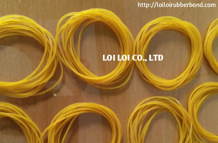Elastic Rubber Bands durable Natural color length 100MM / Strong Rubber stretch latex band high quality for Stationery Use