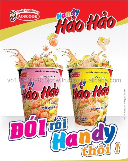 WHOLESALE HANDY HAO HAO INSTANT NOODLES SOUR AND HOT SHRIMP 67 GR