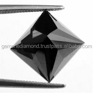 Fancy Princess Cut Black Diamond for Making Diamond Wedding Ring Available All the Sizes