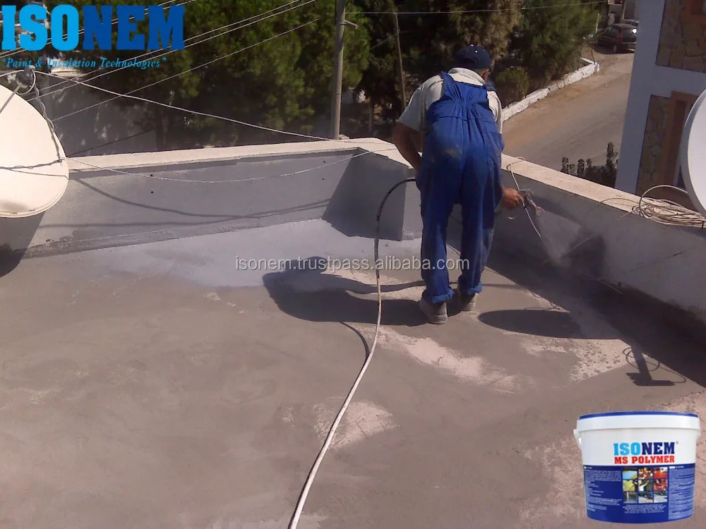 ISONEM POLYMER MS LIQUID MATERIAL WATERPROOFING FOR ROOF, TERRACE, MADE IN TURKEY