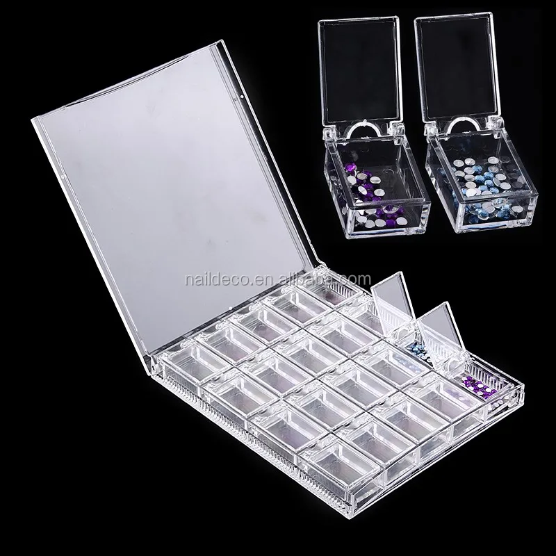 20 COMPARTMENT ORGANISER STORAGE PLASTIC BOX LOOM BANDS CRAFT NAIL ART BEADS,Jewelry Holder
