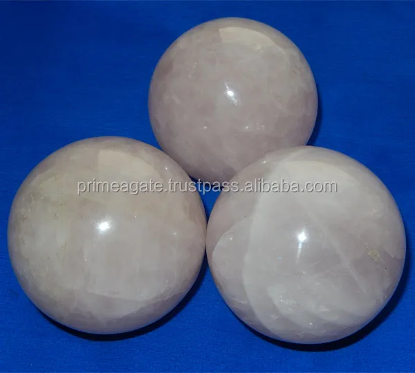 2021 100% natural rose quartz crystal rose ball| healing hot sale