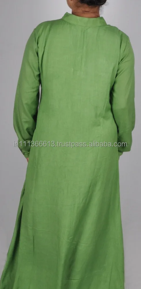 Specially Designed Beautiful Islamic Long Abaya with Paisley Embroidery Made in Bamboo Fabric for Muslim Women