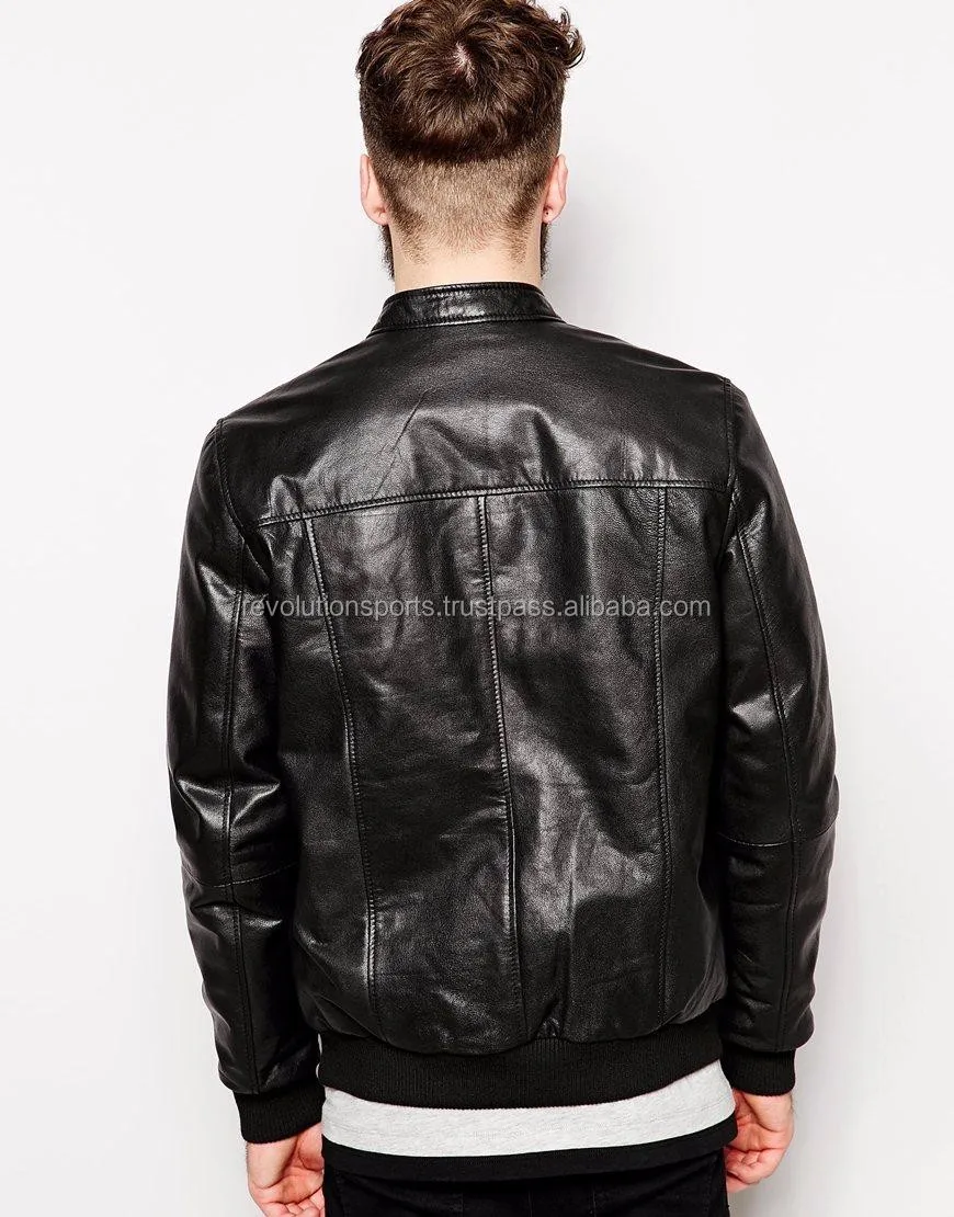 Exotic Tan Leather jacket for winter with 100% cowhide Leather new customized designs styles 2017 hot seller