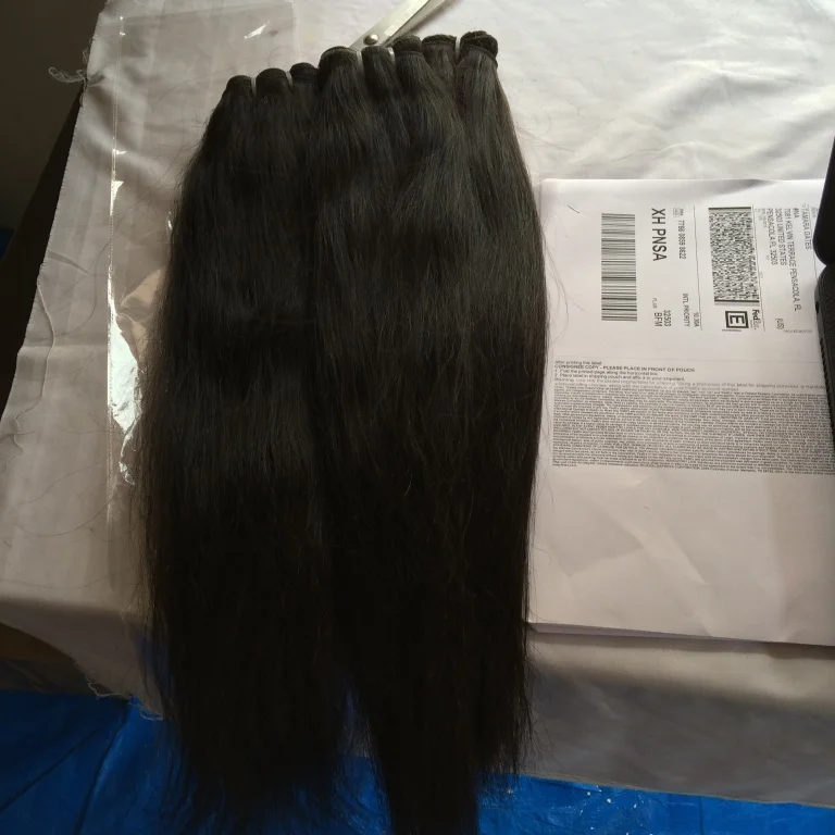 
RAw Unprocessed Full Cuticle Remy Natural Raw indian Virgin Human Hair Straight wavy Curly Accept PayPal 