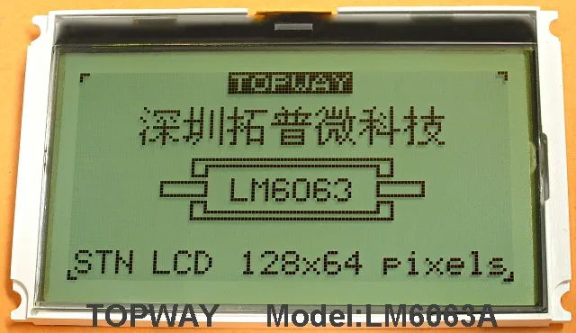  128x64 Графический ЖК-дисплей COG Тип ЖК-модуль (LM6063)
