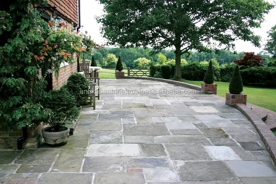 
Вьетнам натурального серого песчаника тротуарной снаружи, песчаник плитки в саду 