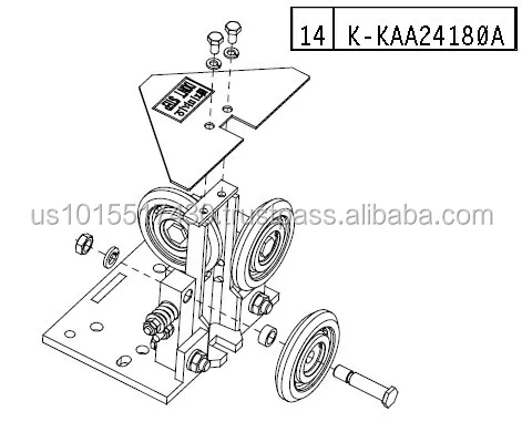 OTGS-42W (KAA456K1,2 Car Roller Guide / Elevator Car Roller Guide KAA456K1,2 )