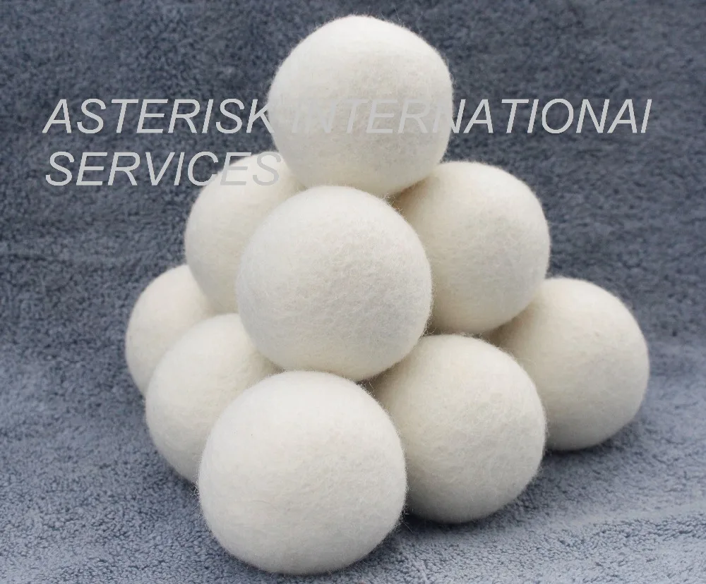 6-Pack XL 100% Organic Felt Dryer Ball Eco-friendly Smart Sheep Premium Wool Dryer Balls Reusable Fabric Softener Laundry Balls