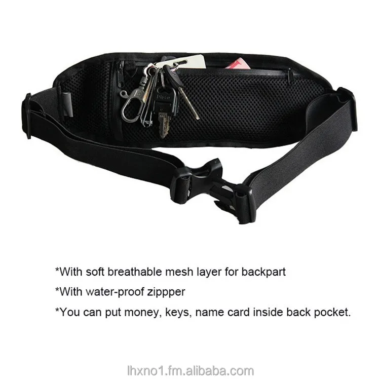 2016 hot sell fancy novel interesting sport daily gadget flashing led elastic waist bag for Iphone 6 /6plus