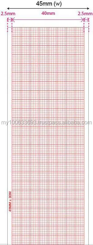 Высококачественный рулон ЭКГ/записывающая бумага для различных моделей 100 мм x 25 м/65 рулонов/красный/датчик