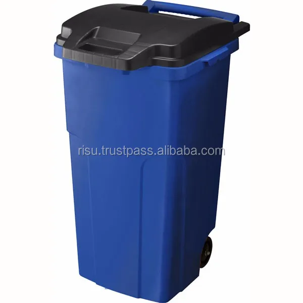Easy to use and High quality garbage container with wheels trash can for house use , small lot order available