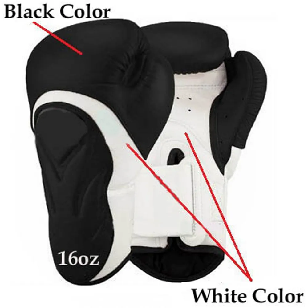 Special Muay Thai Boxing Gloves 12 14 16 oz Black White Red Blue