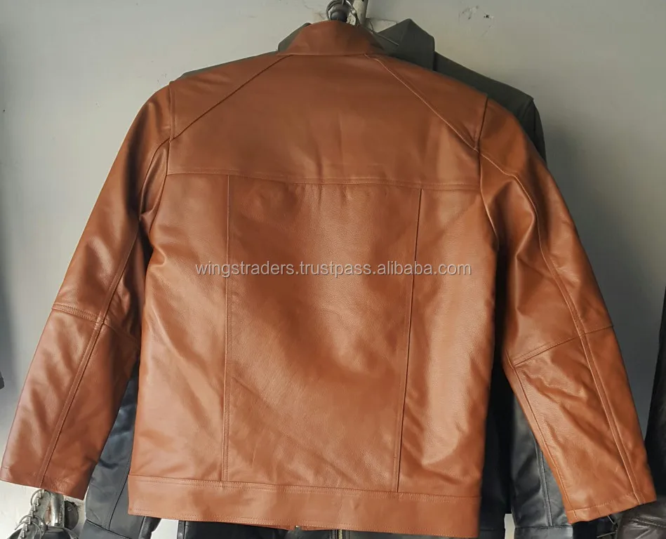 camel color sheep leather jacket for Men