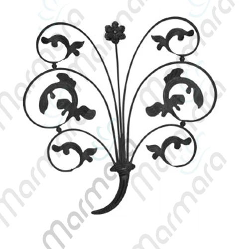 Gate Decorative wrought iron Panel forged fence gate ornaments Turkish Made Component - Marmara
