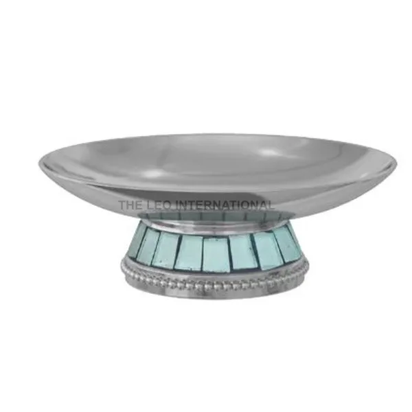 Luxury 6x6x3 Inch Aluminum round Shape Soap Dish Holder with Shiny Mirror Polish Finish Custom Surface Home Bathroom Accessories