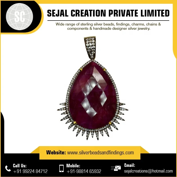 Indian Supplier 925 Sterling Silver Pendant